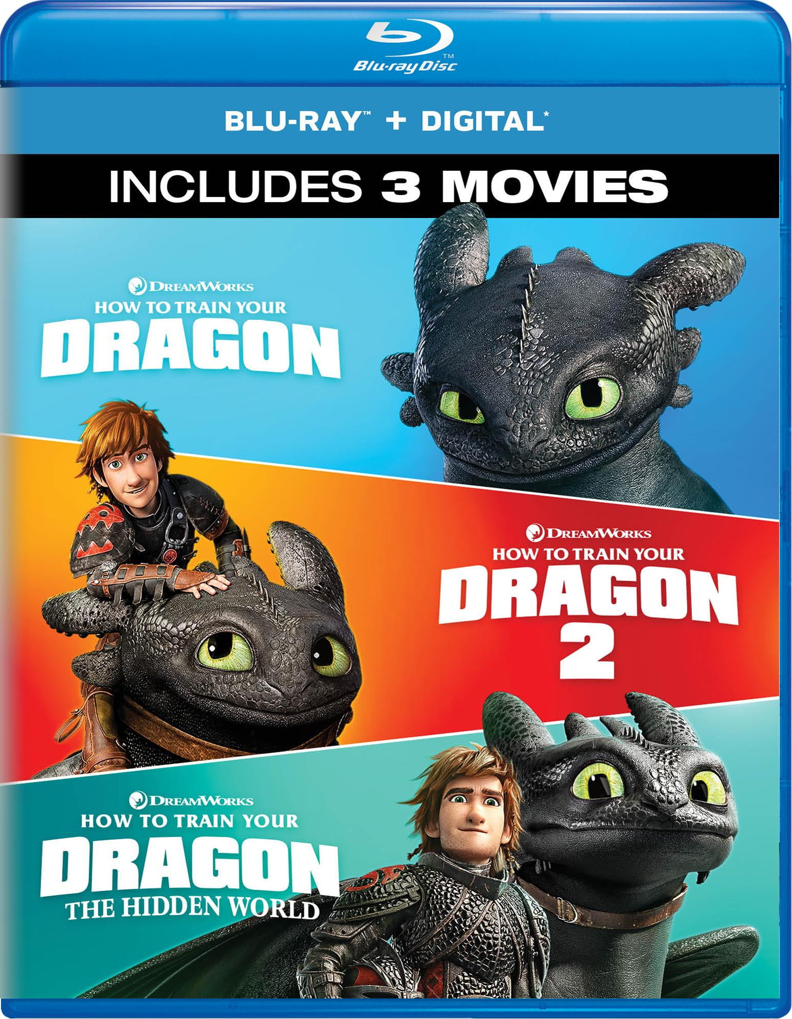 How to Train Your Dragon: 3-Movie Collection - Toothless, Blu-Ray + Digital Copy Set
