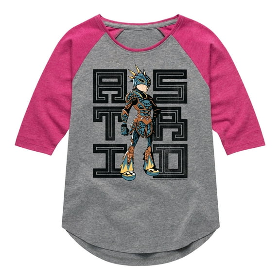 How to Train Your Dragon - Astrid Stacked - Toddler And Youth Girls Raglan Graphic T-Shirt