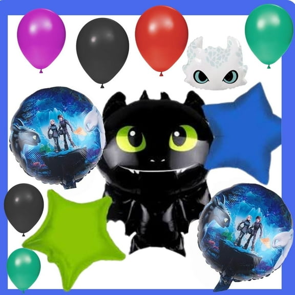 How to Train Your Dragon Birthday Balloon Bouquet - Toothless, Hiccup, & More!