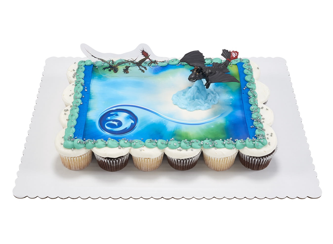 How to Train Your Dragon Cupcake Cake