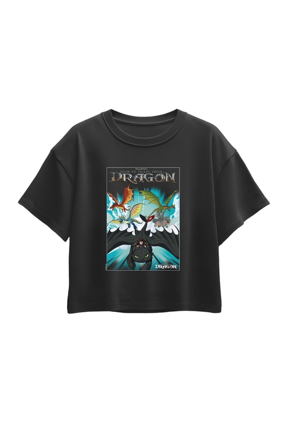 - Dragon Poster - Youth Girl Short Sleeve Boxy Tee