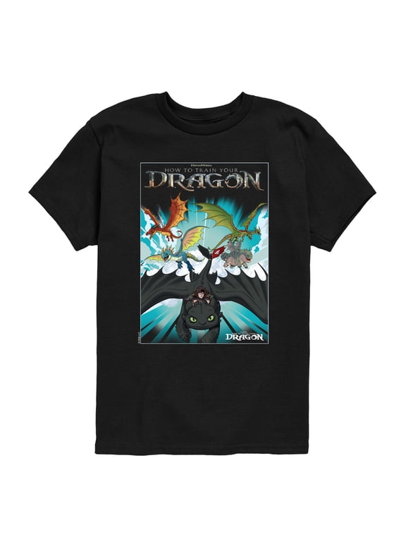 - Dragon Poster Boys' Short Sleeve Graphic T-Shirt