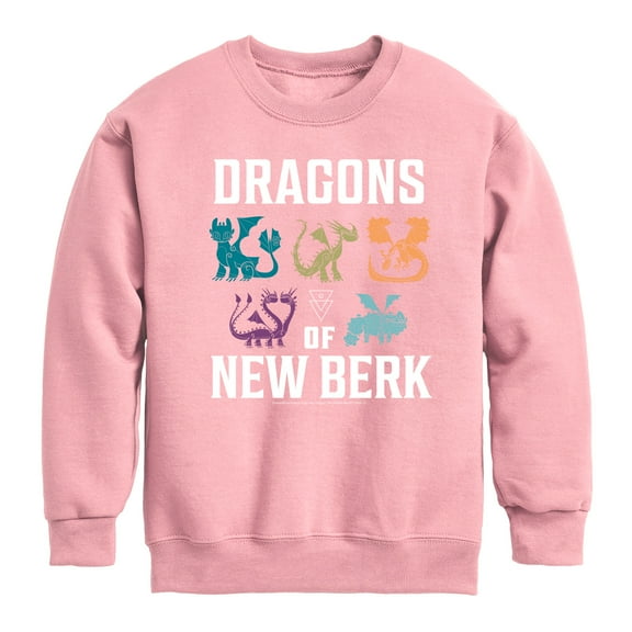 How to Train Your Dragon - Dragons Of New Berk  - Toddler And Youth Crewneck Fleece Sweatshirt