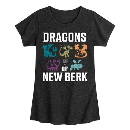 How to Train Your Dragon - Dragons Of New Berk - Toddler & Youth Girls Short Sleeve Graphic T-Shirt