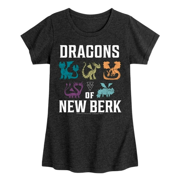 How to Train Your Dragon - Dragons Of New Berk - Toddler & Youth Girls Short Sleeve Graphic T-Shirt