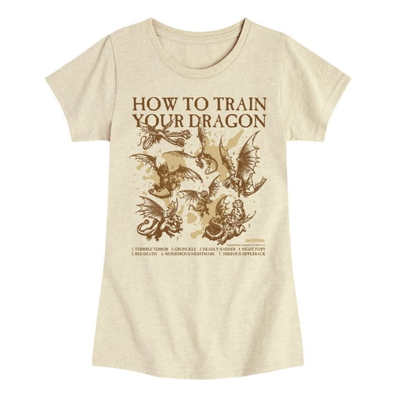 How to Train Your Dragon - Field Guide - Youth Girls Fitted Short Sleeve T-Shirt