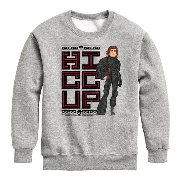 How to Train Your Dragon - Hiccup Stacked - Toddler & Youth Crewneck Fleece Sweatshirt