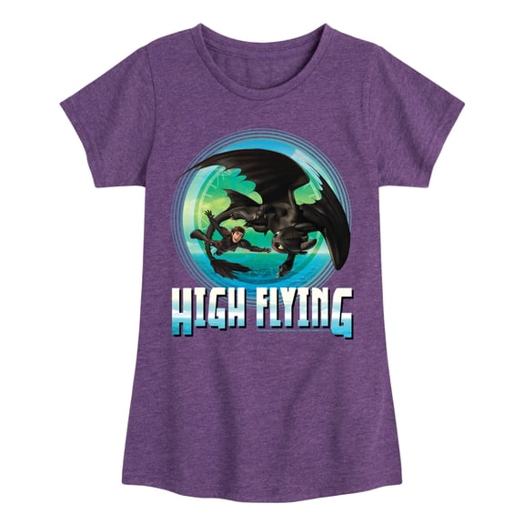 How to Train Your Dragon - High Flying - Toddler & Youth Girls Short Sleeve Graphic T-Shirt