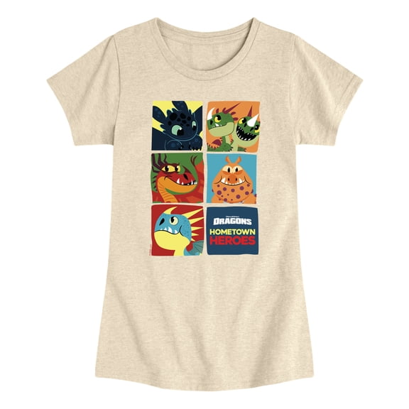 How to Train Your Dragon - Hometown Heroes - Youth Girls Fitted Short Sleeve T-Shirt