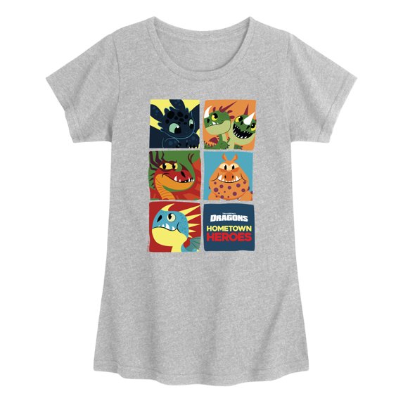 How to Train Your Dragon - Hometown Heroes - Youth Girls Fitted Short Sleeve T-Shirt