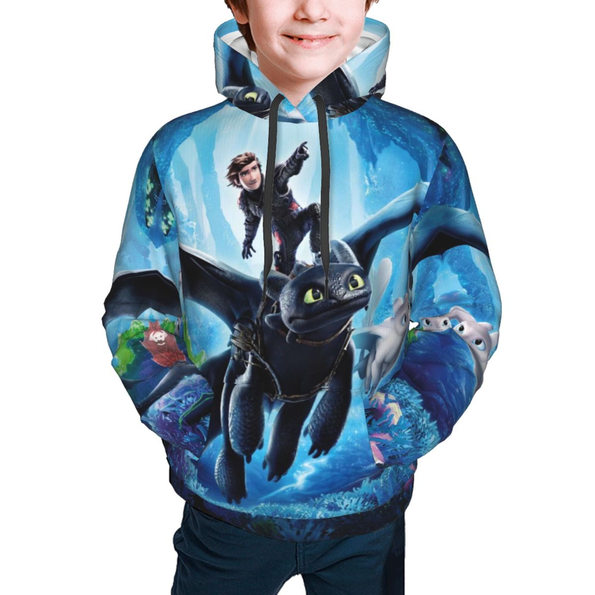 How to Train Your Dragon Hoodies Pullover For Boys Girls 3d Printed Hooded Sweatshirt Long Sleeves Small