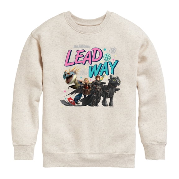 How to Train Your Dragon - Lead The Way - Youth Boys Crew Fleece Sweatshirt
