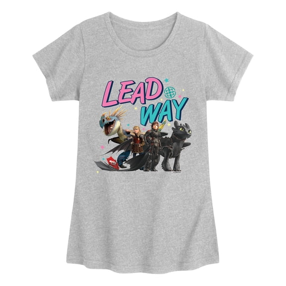 How to Train Your Dragon - Lead The Way - Youth Girls Fitted Short Sleeve T-Shirt