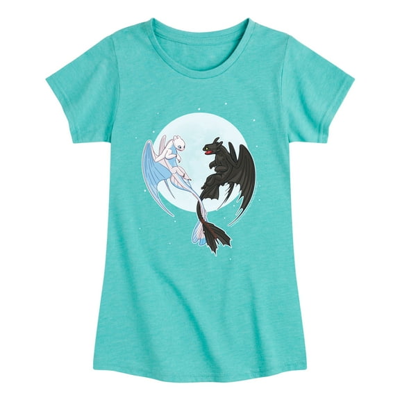 How to Train Your Dragon - Night And Light Moon - Toddler And Youth Girls Short Sleeve Graphic T-Shirt