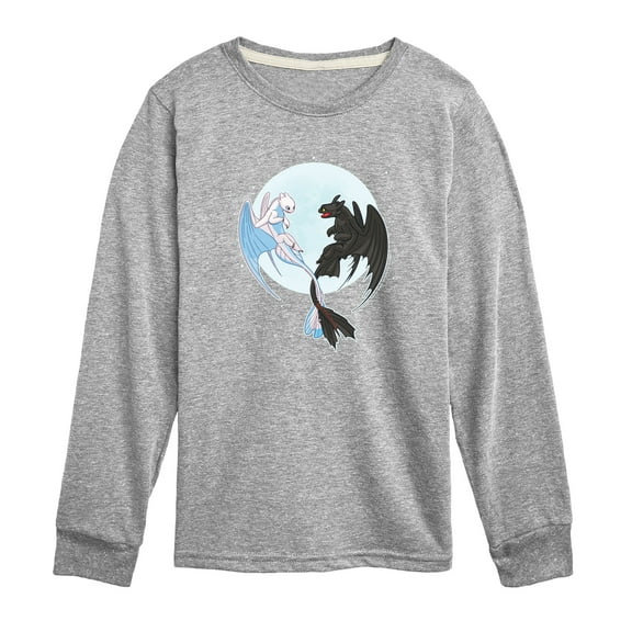 How to Train Your Dragon - Night And Light Moon - Toddler And Youth Long Sleeve Graphic T-Shirt