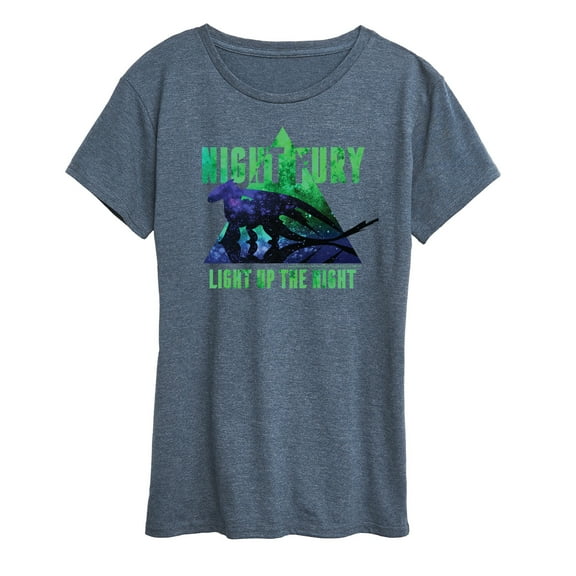 How to Train Your Dragon - Night Fury Light Up The Night - Women's Short Sleeve Graphic T-Shirt