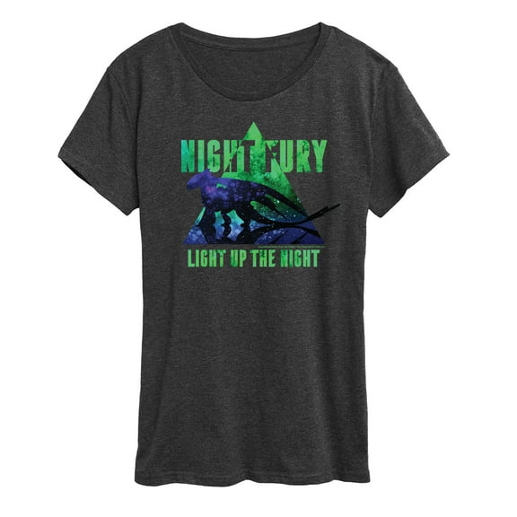 How to Train Your Dragon - Night Fury Light Up The Night - Women's Short Sleeve Graphic T-Shirt