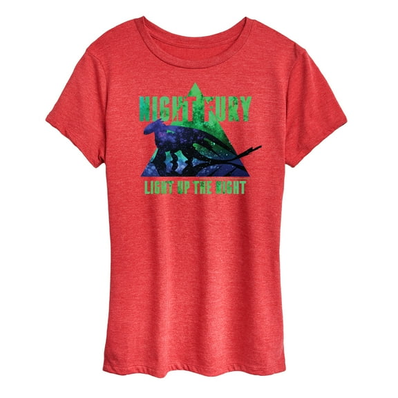 How to Train Your Dragon - Night Fury Light Up The Night - Women's Short Sleeve Graphic T-Shirt