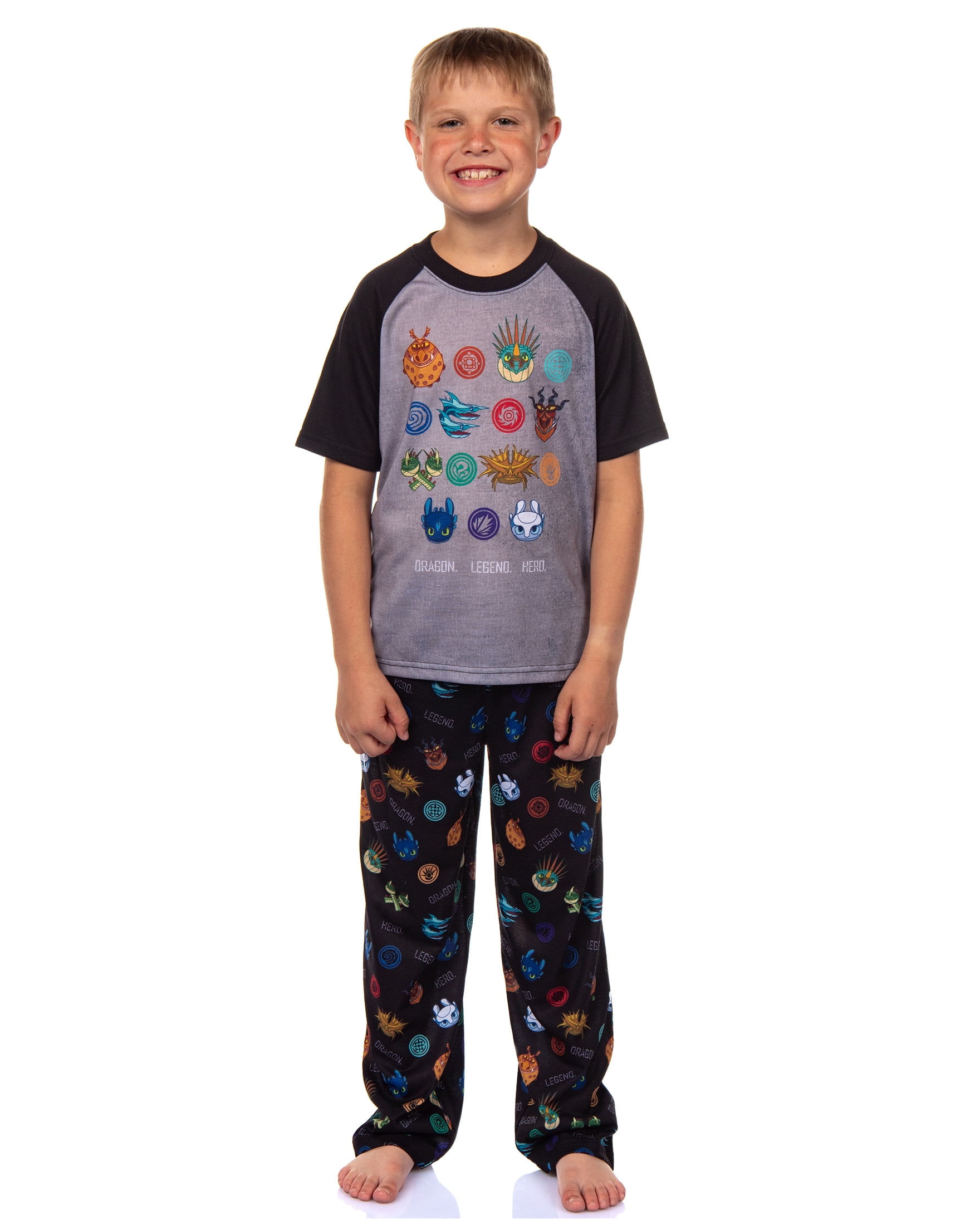 How to Train Your Dragon Pajamas Boys Toothless Dragon Class Icons PJ ...
