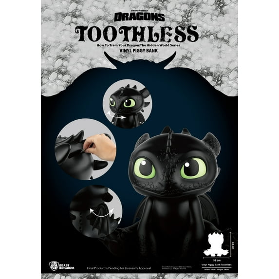 How to Train Your Dragon Serier Vinyl Piggy Bank :Toothless (Piggy Bank)