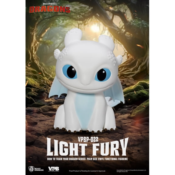How to Train Your Dragon Series Palm Size Vinyl Functional Figurine : Light Fury