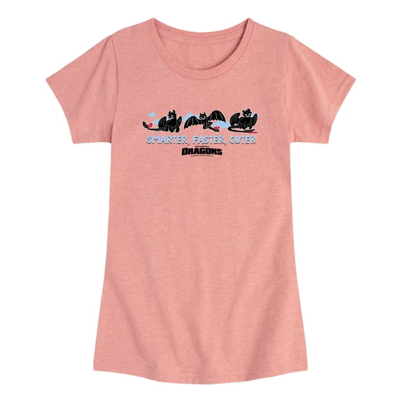 How to Train Your Dragon - Smarter, Faster, Cuter Toothless Toddler Girls' Toddler Short Sleeve Graphic T-Shirt