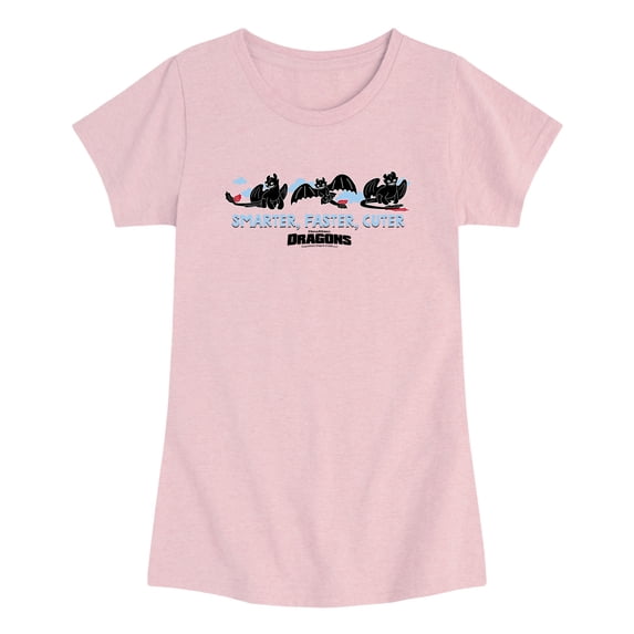 How to Train Your Dragon - Smarter, Faster, Cuter Toothless Toddler Girls' Toddler Short Sleeve Graphic T-Shirt