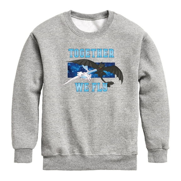 How to Train Your Dragon - Together We Fly  - Toddler And Youth Crewneck Fleece Sweatshirt