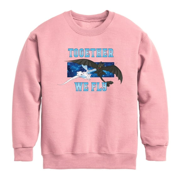 How to Train Your Dragon - Together We Fly - Toddler And Youth Crewneck Fleece Sweatshirt