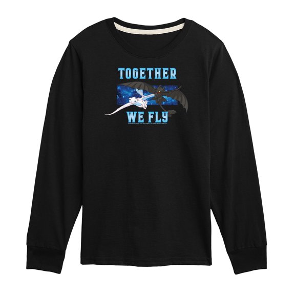 How to Train Your Dragon - Together We Fly  - Toddler And Youth Long Sleeve Graphic T-Shirt