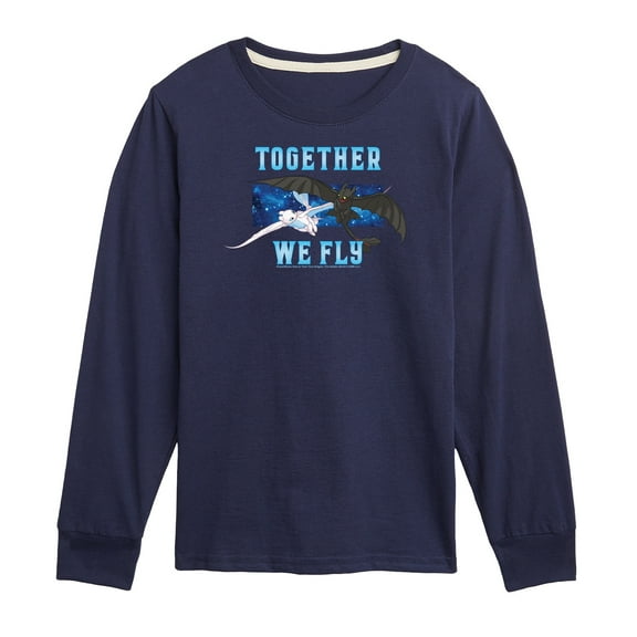 How to Train Your Dragon - Together We Fly - Toddler And Youth Long Sleeve Graphic T-Shirt