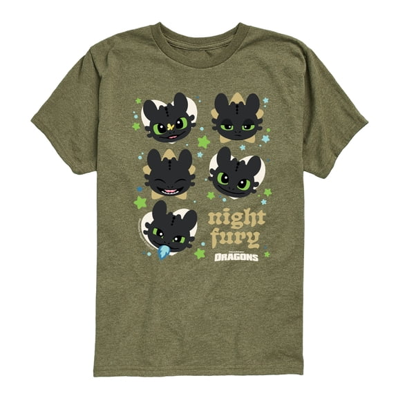 How to Train Your Dragon - Toothless Face - Youth Boys Short Sleeve Graphic T-Shirt