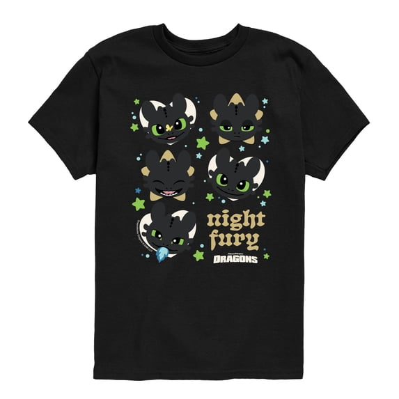 How to Train Your Dragon - Toothless Face - Youth Boys Short Sleeve Graphic T-Shirt