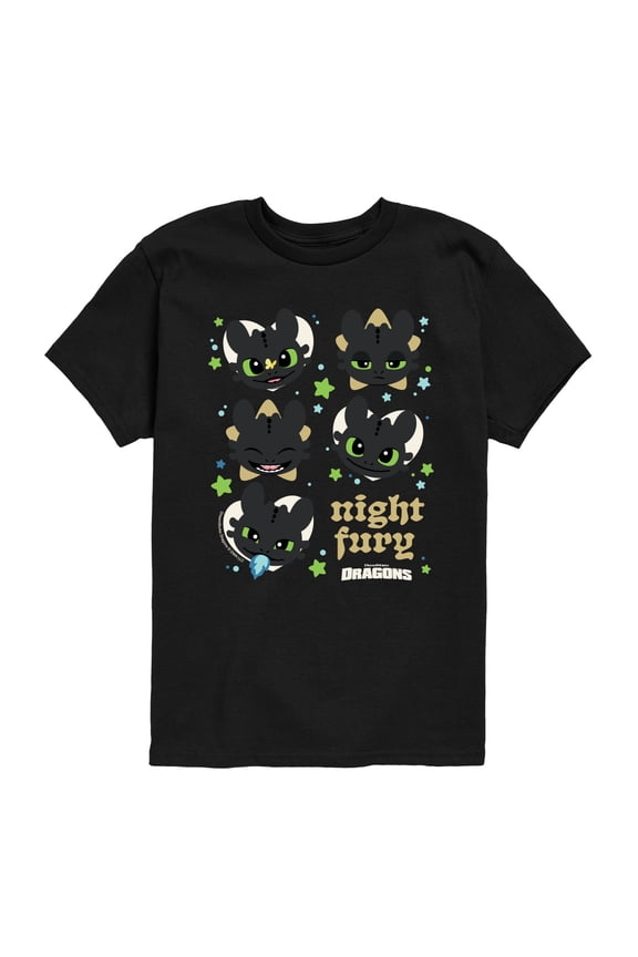 - Toothless Face - Youth Boys Short Sleeve Graphic T-Shirt