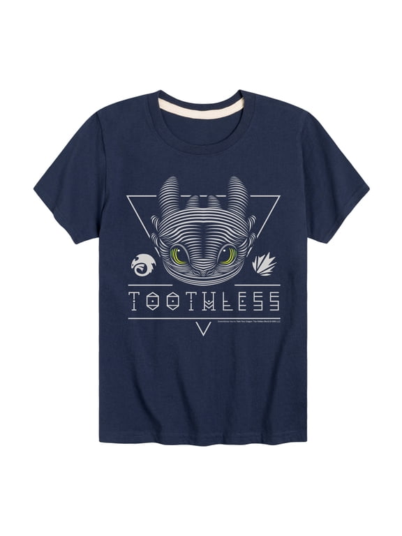 - Toothless Line Art Boys' Short Sleeve Graphic T-Shirt
