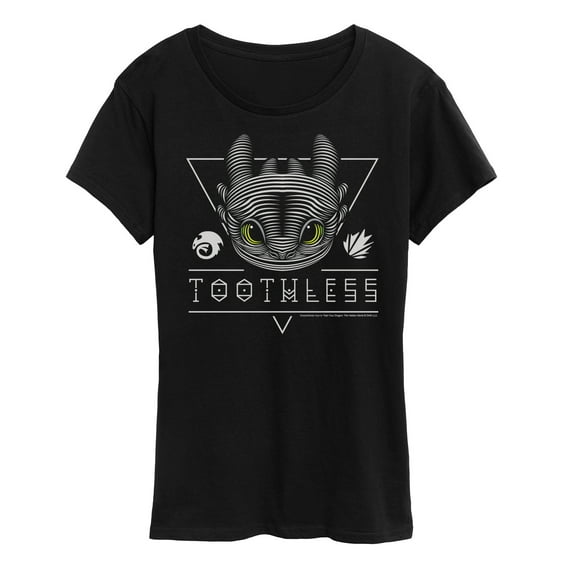 How to Train Your Dragon - Toothless Line Art - Women's Short Sleeve Graphic T-Shirt