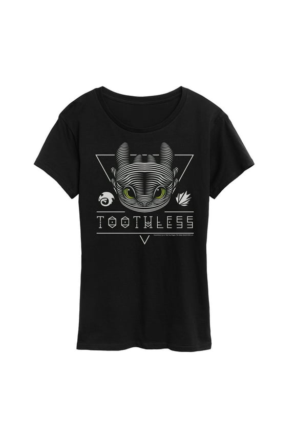 - Toothless Line Art - Women's Short Sleeve Graphic T-Shirt
