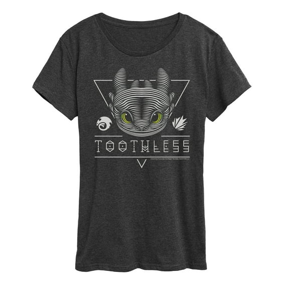 How to Train Your Dragon - Toothless Line Art - Women's Short Sleeve Graphic T-Shirt