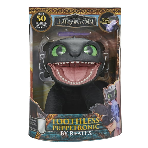 Open Box How to Train Your Dragon, Toothless Puppetronic Action Figure, Electronic Toy by RealFX, Children Ages 6+
