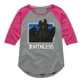 thumbnail image 1 of How to Train Your Dragon - Toothless Stars - Toddler & Youth Girls Raglan Graphic T-Shirt, 1 of 4