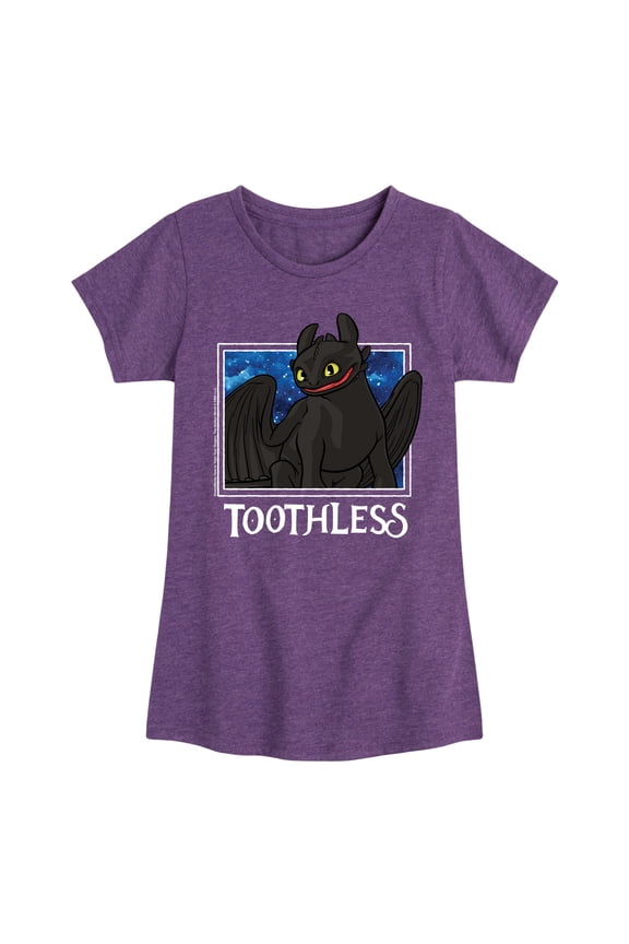 - Toothless Stars - Toddler & Youth Girls Short Sleeve Graphic T-Shirt