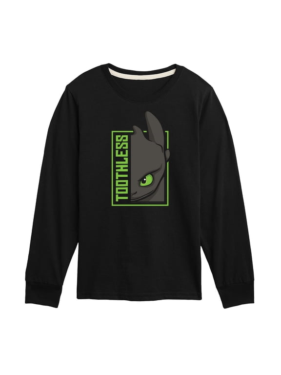 - Toothless Boys' Long Sleeve Graphic T-Shirt