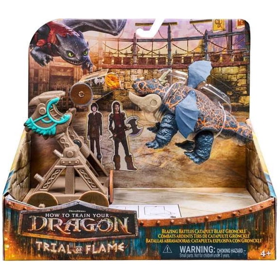 How to Train Your Dragon Trial of Flame Blazing Battles Catapult Blast Gronckle Figure Set