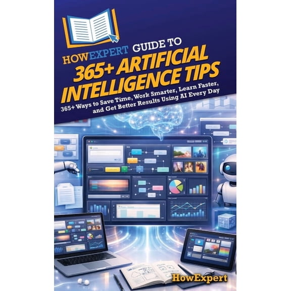 HowExpert Guide to 365+ Artificial Intelligence Tips: 365+ Ways to Save Time, Work Smarter, Learn Faster, and Get Better, (Hardcover)
