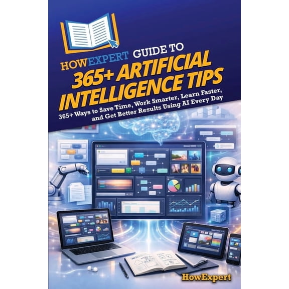 HowExpert Guide to 365+ Artificial Intelligence Tips: 365+ Ways to Save Time, Work Smarter, Learn Faster, and Get Better, (Paperback)