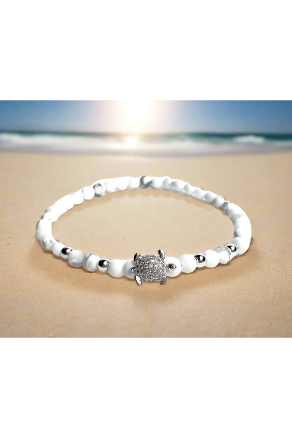 Howalite Turtle Bracelet