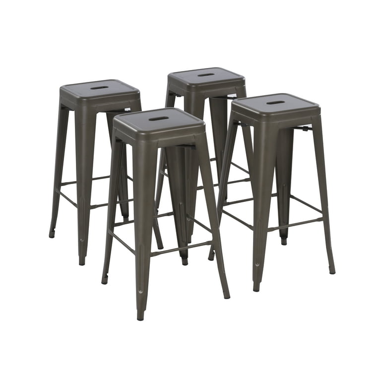 大人の上質  Howard 4 of Set Stools, Bar Metal Industrial 30inch 椅子