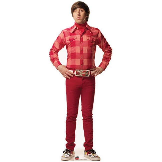 66'' Red Plaid Cardboard Standup with Belt Buckle