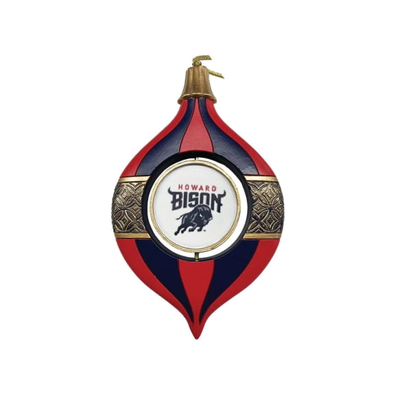 Howard Bison Two-Piece 5.5" Spinning Bulb Ornament Set