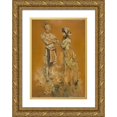 thumbnail image 1 of Howard Chandler Christy 13x18 Gold Ornate Wood Frame and Double Matted Museum Art Print Titled - The Sagamore and the Lady (1913), 1 of 4